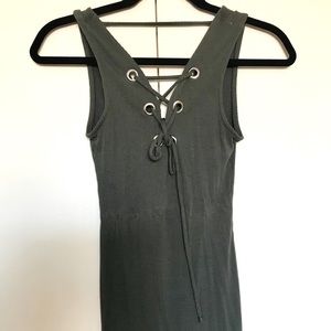 Olive body con dress
